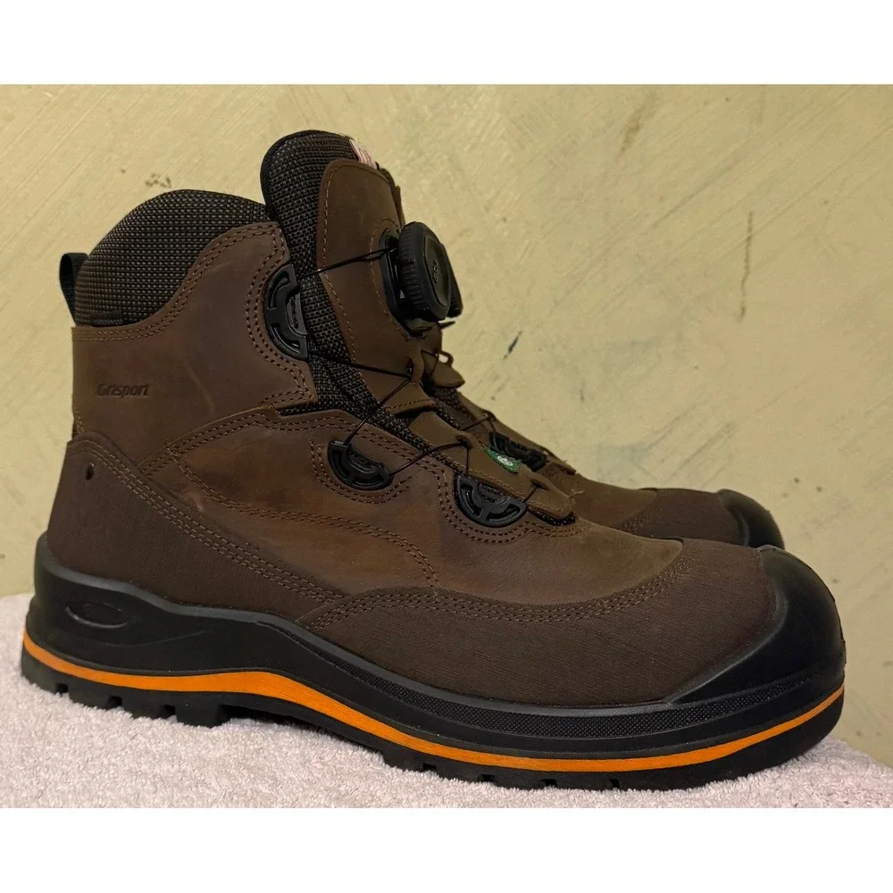 Grisport Master Con D3t Mens BOA Safety Work Boots Brown Leather Vibram 10.5